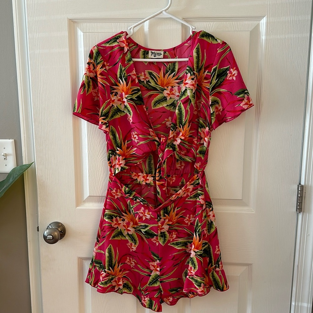 Show Me Your MuMu Pink Floral Jumpsuit